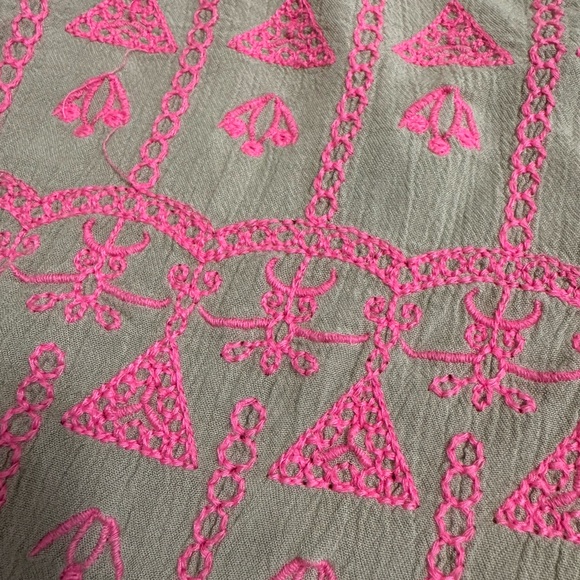 natural life Pink and Tan Embroidered Blouse - Picture 5 of 5